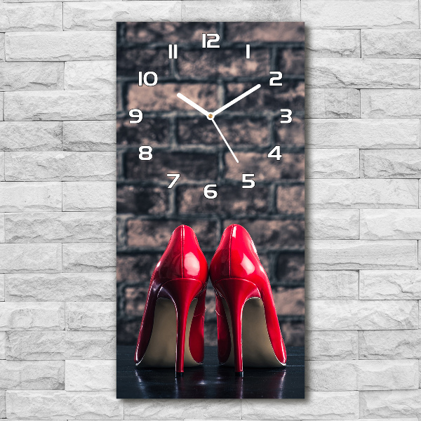 Vertical wall clock Red heels