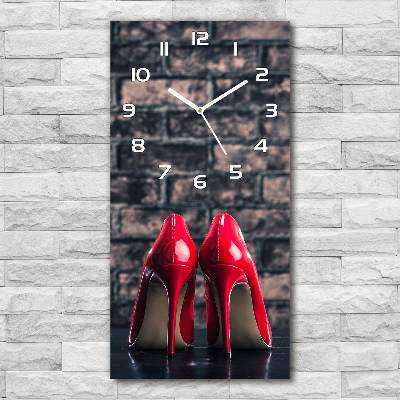 Vertical wall clock Red heels