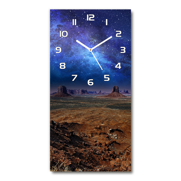 Modern vertical wall clock Starry sky