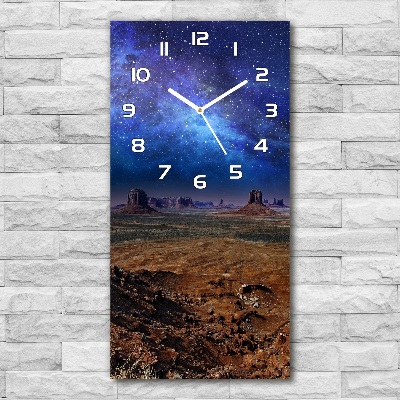 Modern vertical wall clock Starry sky