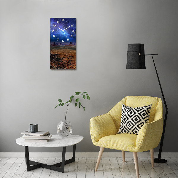 Modern vertical wall clock Starry sky