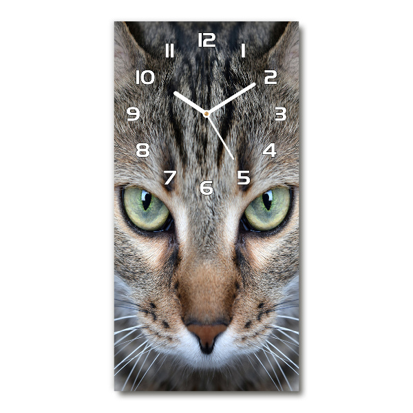 Modern vertical wall clock Cat's eyes