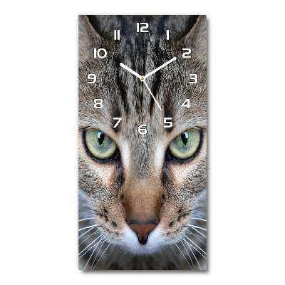 Modern vertical wall clock Cat's eyes