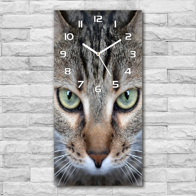 Modern vertical wall clock Cat's eyes