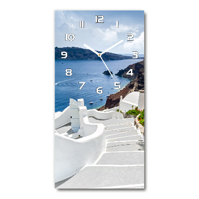 Modern vertical wall clock Santorini Greece