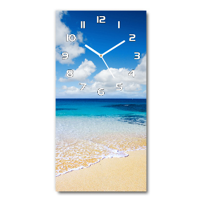 Vertical wall clock Tropical beach