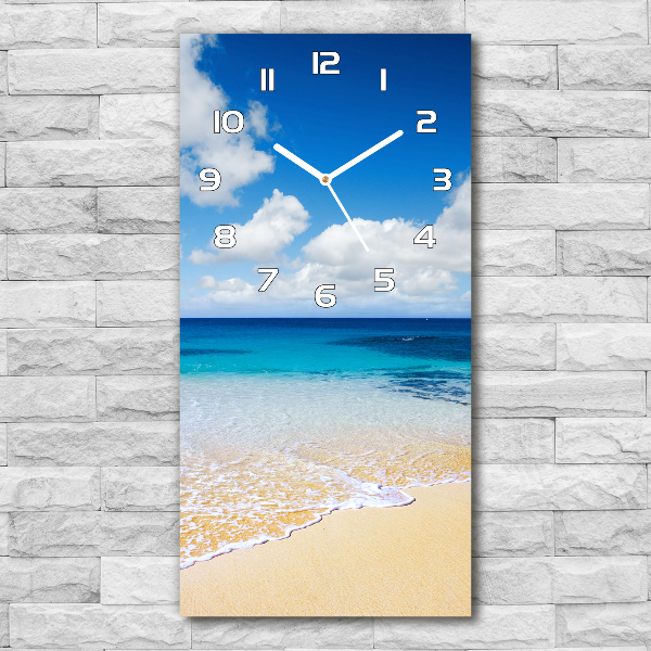 Vertical wall clock Tropical beach