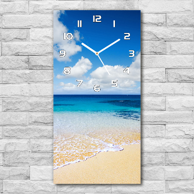 Vertical wall clock Tropical beach