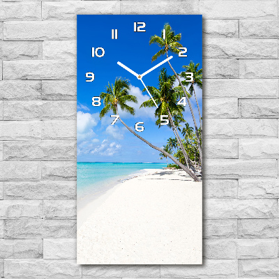 Vertical wall clock Tropical beach