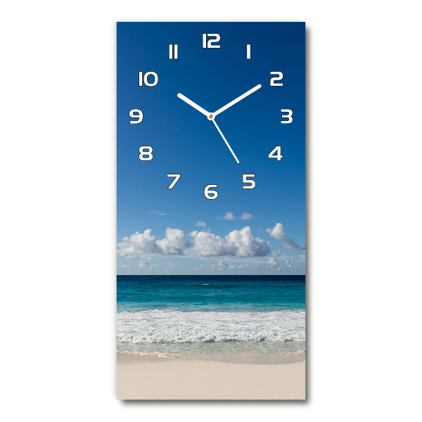 Vertical wall clock Tropical beach