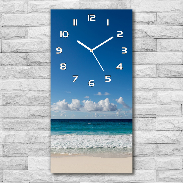 Vertical wall clock Tropical beach