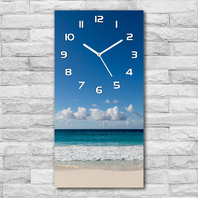 Vertical wall clock Tropical beach