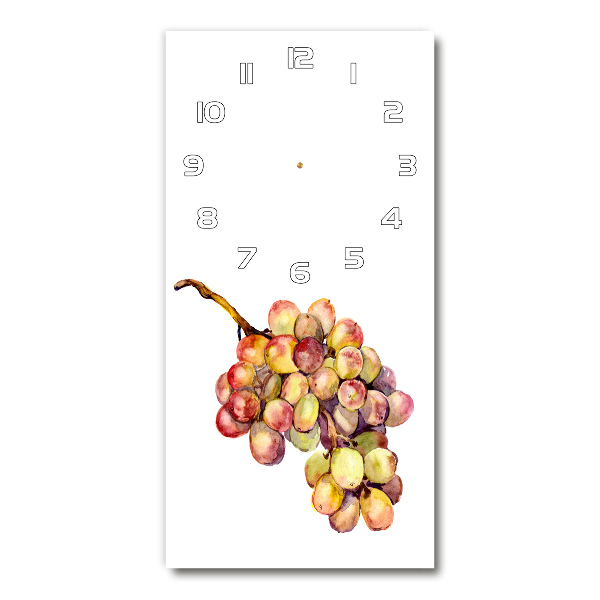 Modern vertical wall clock Grapes