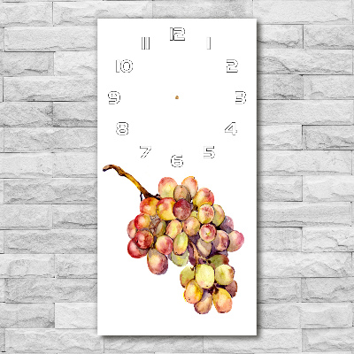 Modern vertical wall clock Grapes