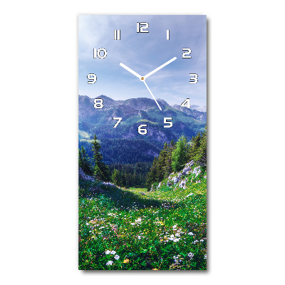 Vertical rectangular wall clock Alps