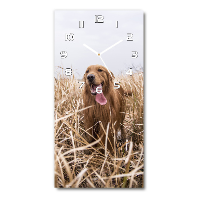 Vertical wall clock Golden retriever