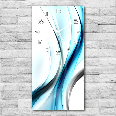 Vertical wall clock Wave abstraction