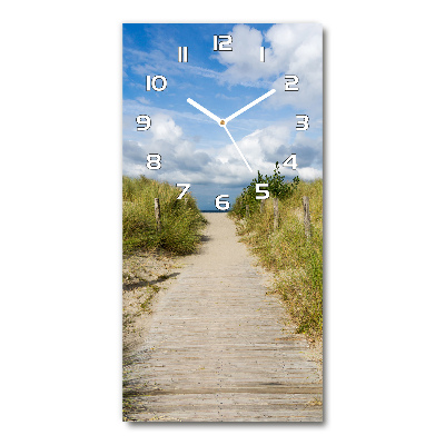 Vertical wall clock Path to the beach