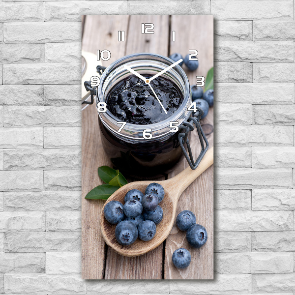 Modern vertical wall clock blueberry jam