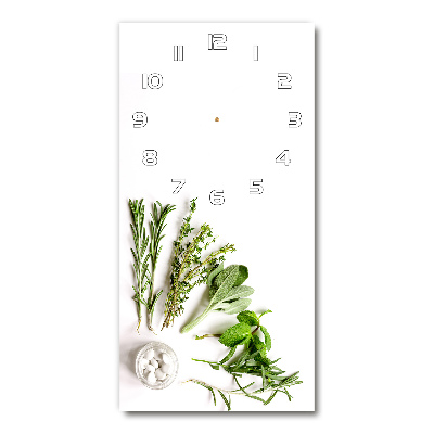 Vertical rectangular wall clock Herbs