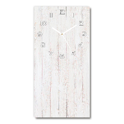 Vertical wall clock Wooden background