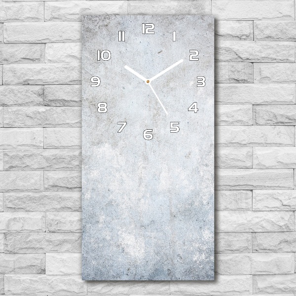 Vertical rectangular wall clock Concrete background