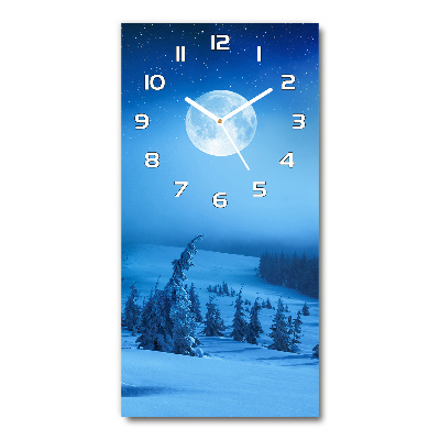 Vertical rectangular wall clock Full moon