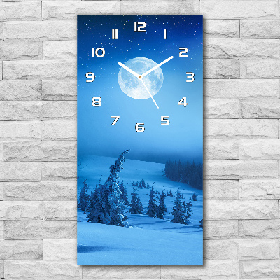 Vertical rectangular wall clock Full moon