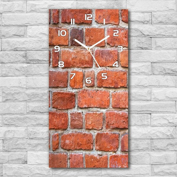 Modern vertical wall clock Brick wall