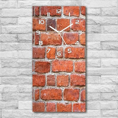 Modern vertical wall clock Brick wall