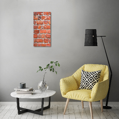 Modern vertical wall clock Brick wall