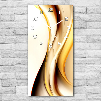 Modern vertical wall clock Wave abstraction