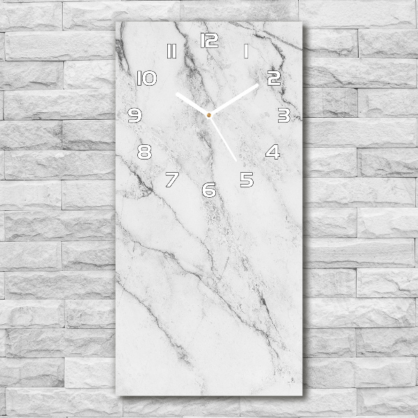 Vertical wall clock Marble background