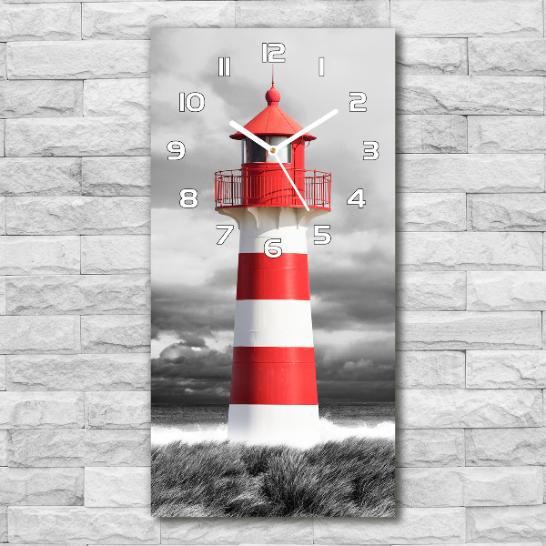 Vertical rectangular wall clock Lighthouse