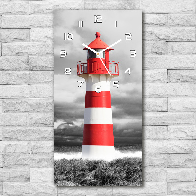 Vertical rectangular wall clock Lighthouse