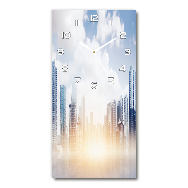 Vertical wall clock Skyscrapers