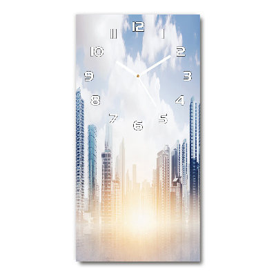 Vertical wall clock Skyscrapers