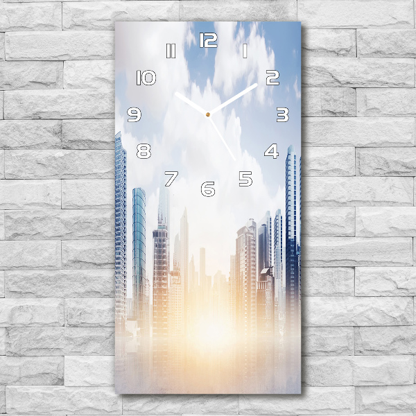 Vertical wall clock Skyscrapers