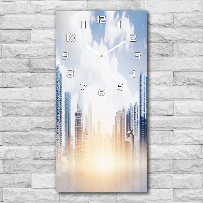 Vertical wall clock Skyscrapers