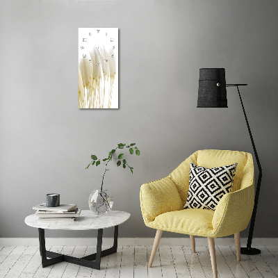 Vertical wall clock Dandelion seeds