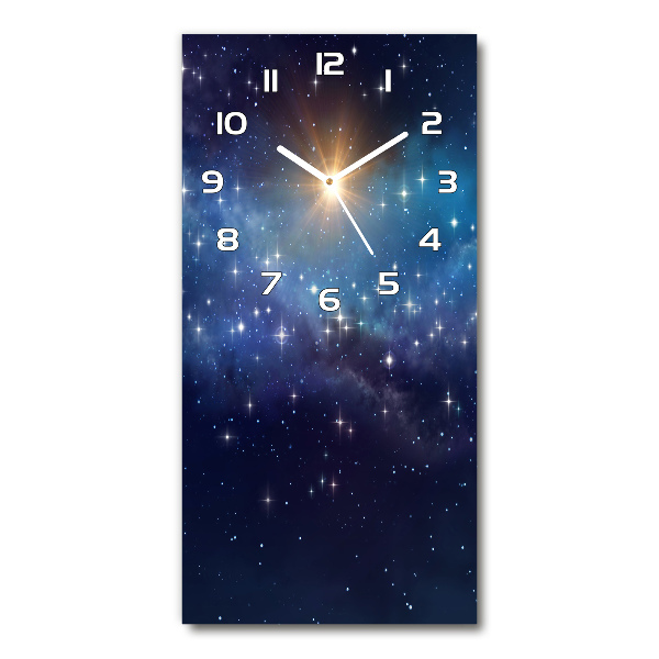 Vertical rectangular wall clock Starry sky