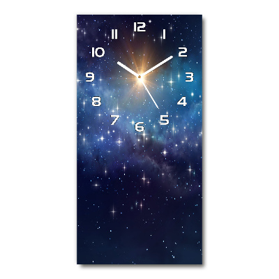 Vertical rectangular wall clock Starry sky