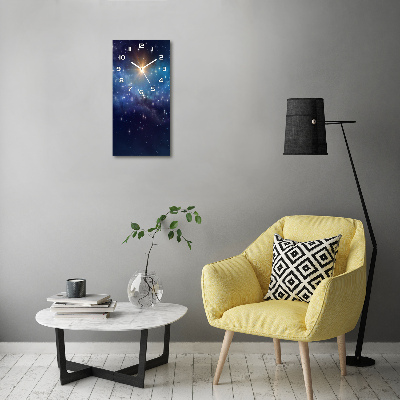 Vertical rectangular wall clock Starry sky