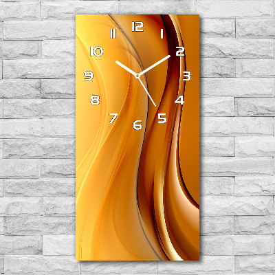 Modern vertical wall clock Wave abstraction