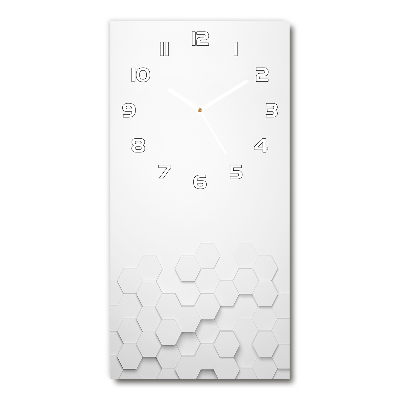 Vertical rectangular wall clock Background hexagon