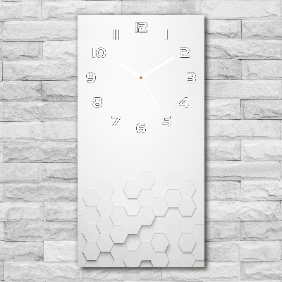 Vertical rectangular wall clock Background hexagon