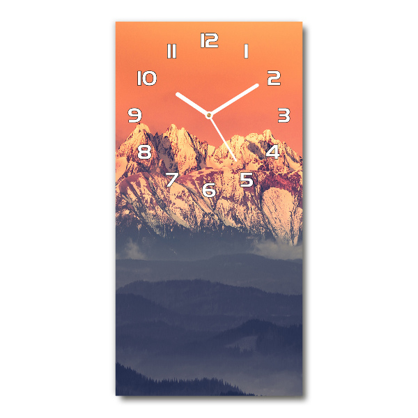 Vertical wall clock Panorama of the Tatra Mountains