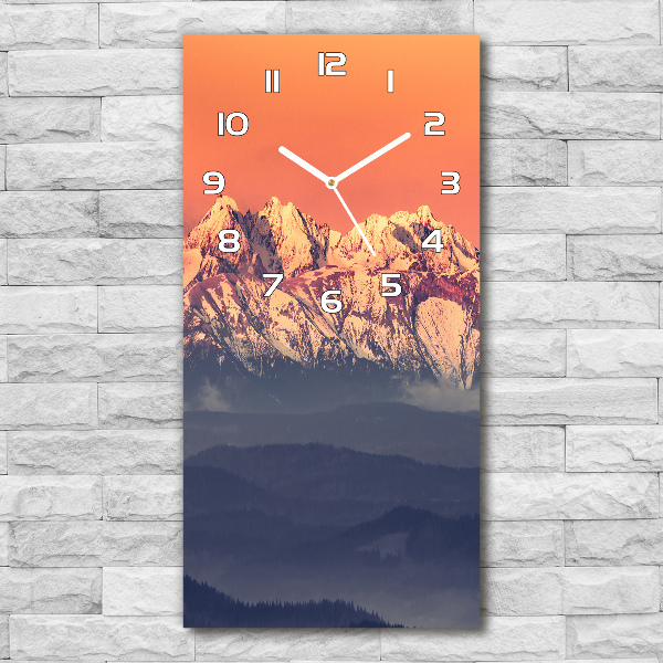 Vertical wall clock Panorama of the Tatra Mountains