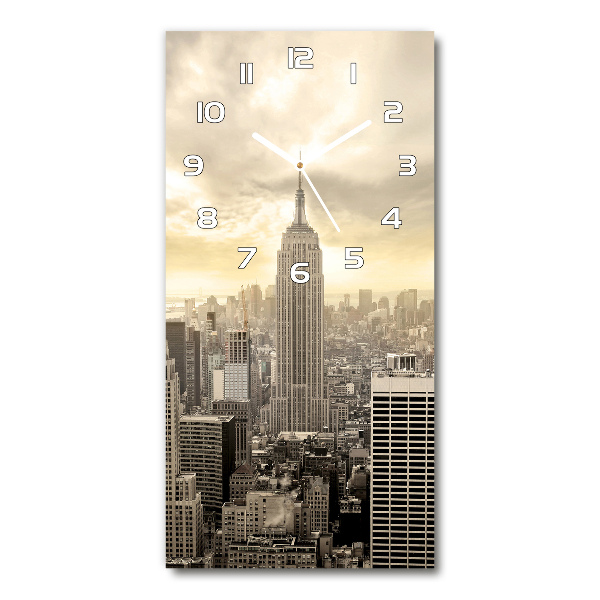 Modern vertical wall clock Manhattan New York