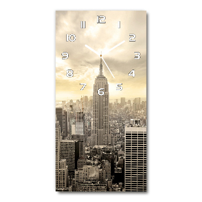 Modern vertical wall clock Manhattan New York